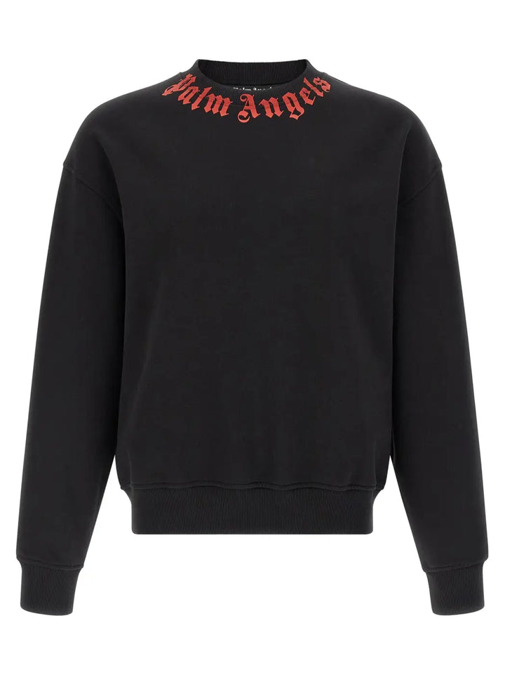Palm Angels Black Cotton Sweatshirt