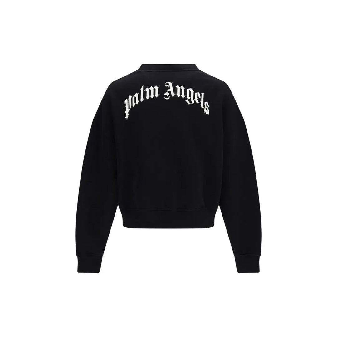Palm Angels Black Cotton Sweatshirt