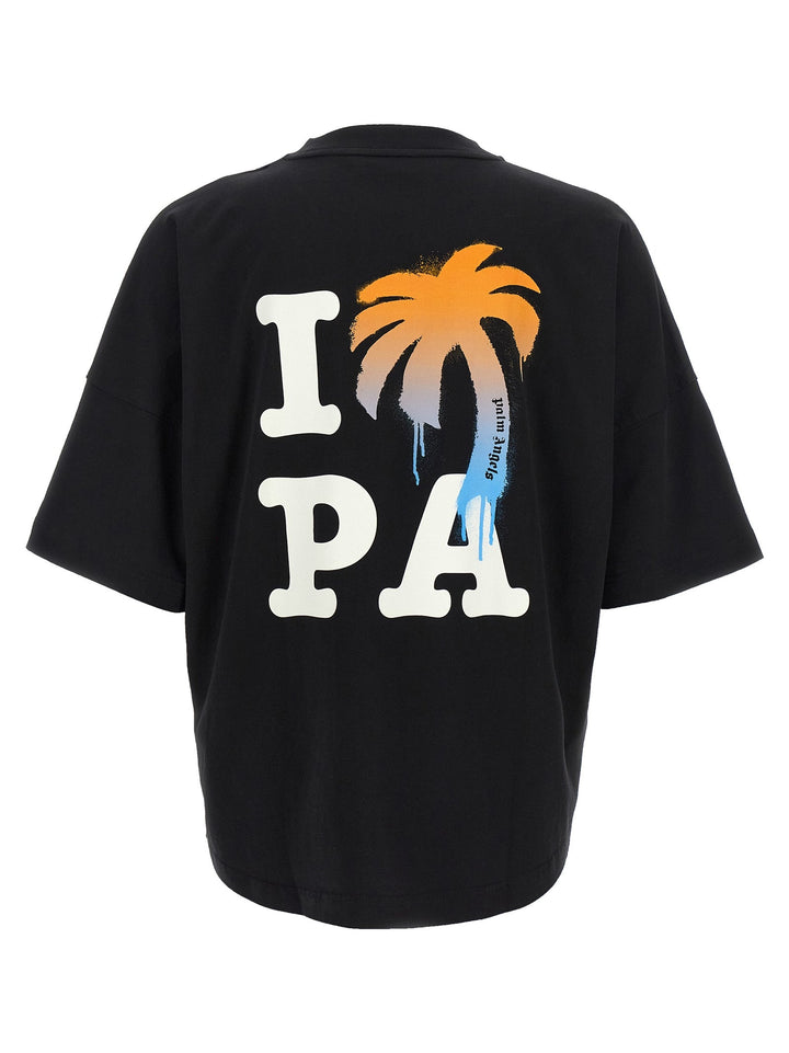 Palm Angels Black Cotton T-shirt