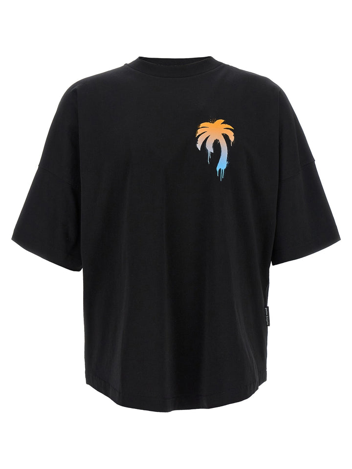 Palm Angels Black Cotton T-shirt