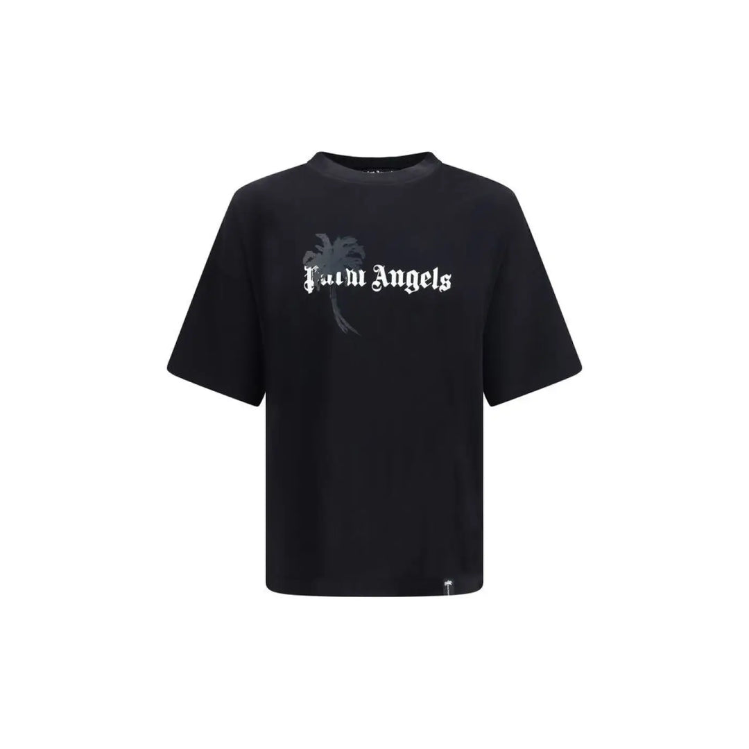 Palm Angels Black Cotton T-shirt