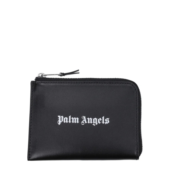 Palm Angels Black Leather Cardholder