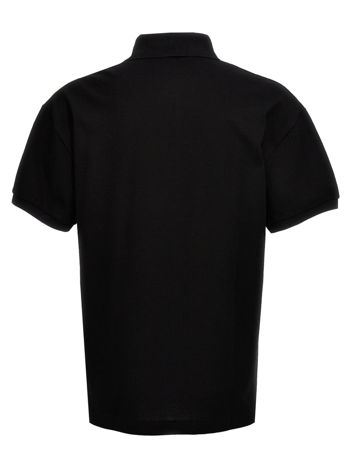 Palm Angels Black Polyester Polo Shirt