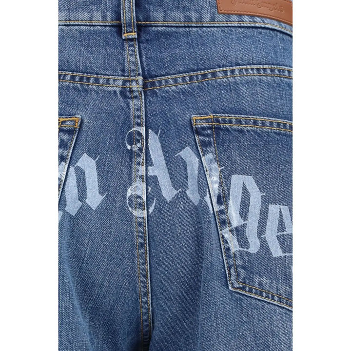 Palm Angels Blue Cotton Jeans Denim