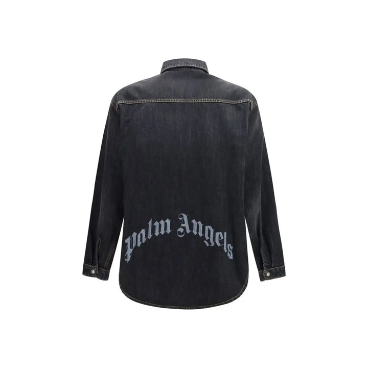 Palm Angels Blue Denim Shirt
