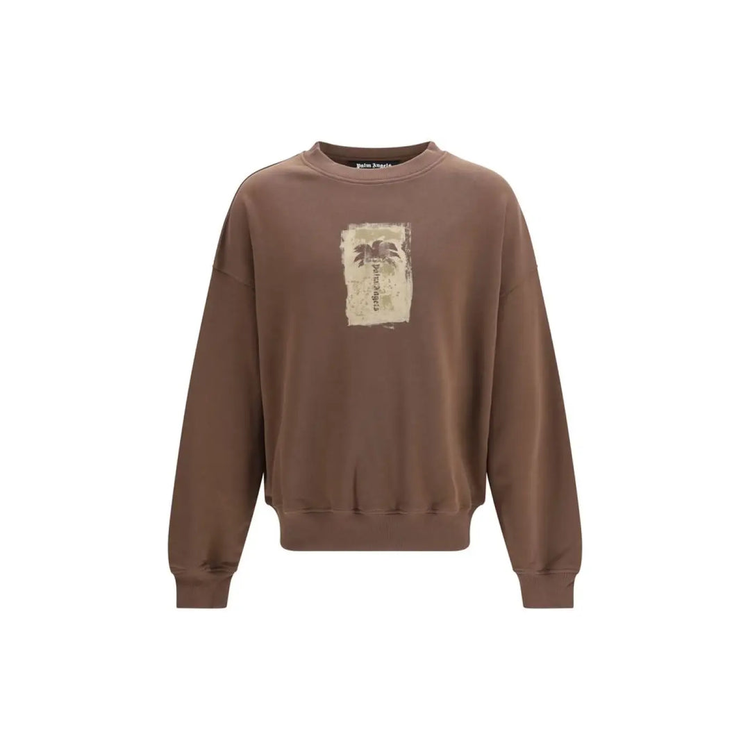 Palm Angels Brown Cotton Sweatshirt