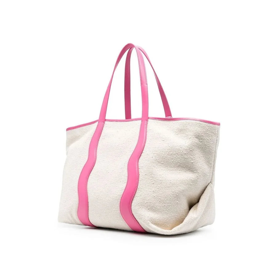Palm Angels - White Canvas Tote Bag