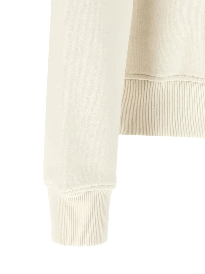Palm Angels White Cotton Sweatshirt