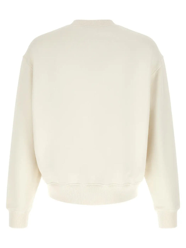 Palm Angels White Cotton Sweatshirt