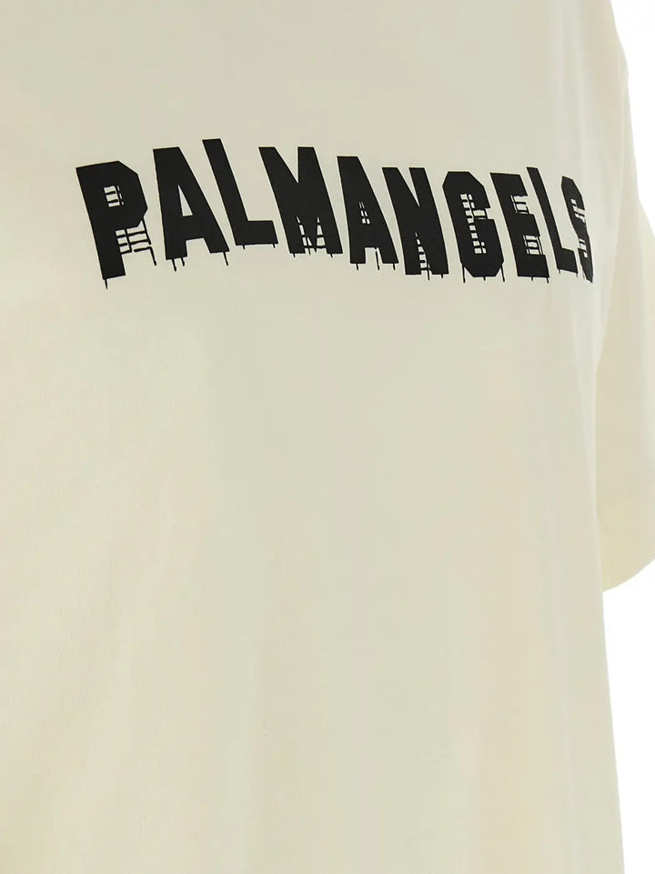 Palm Angels White Cotton T-shirt