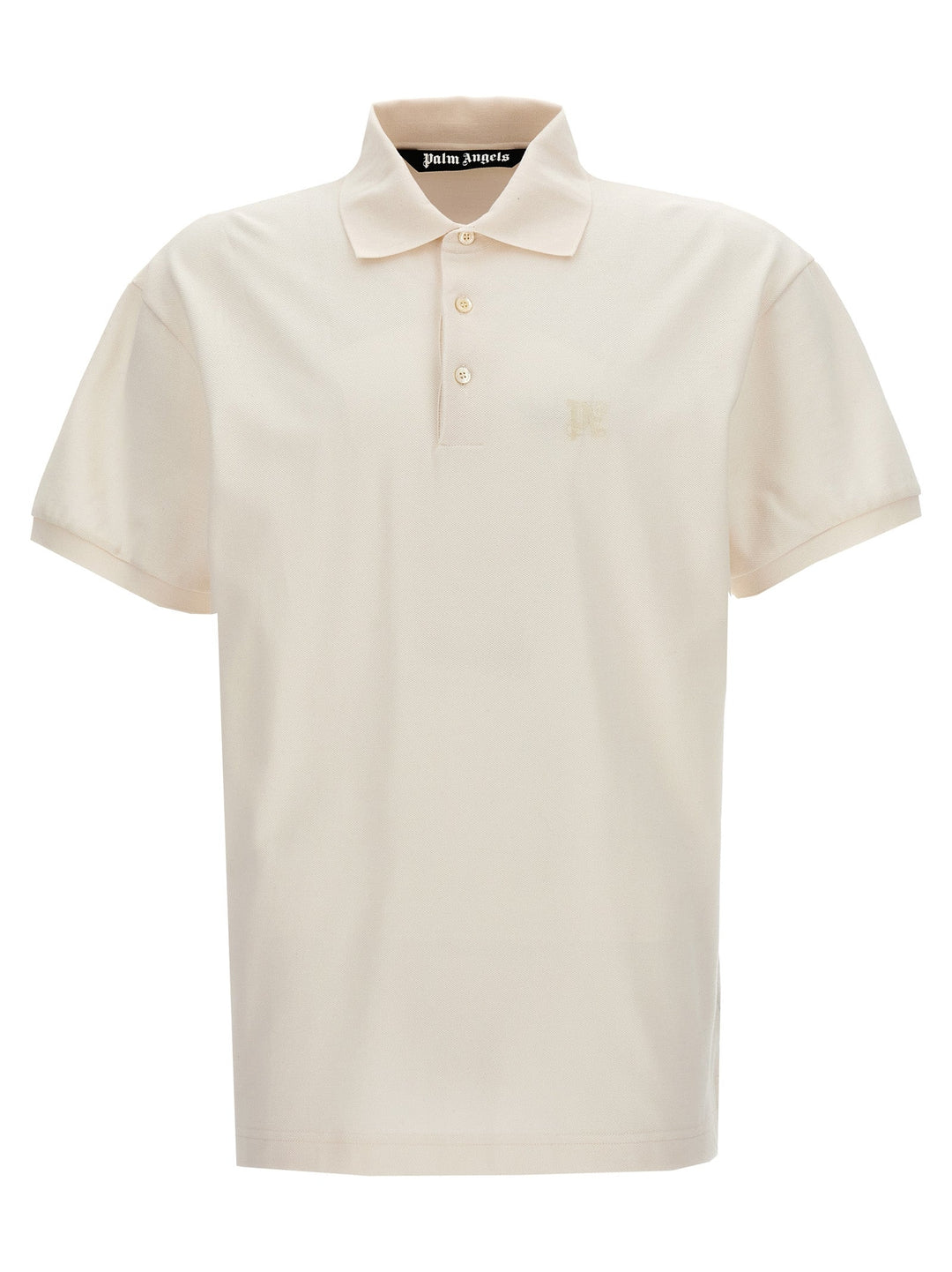 Palm Angels White Polyester Polo Shirt