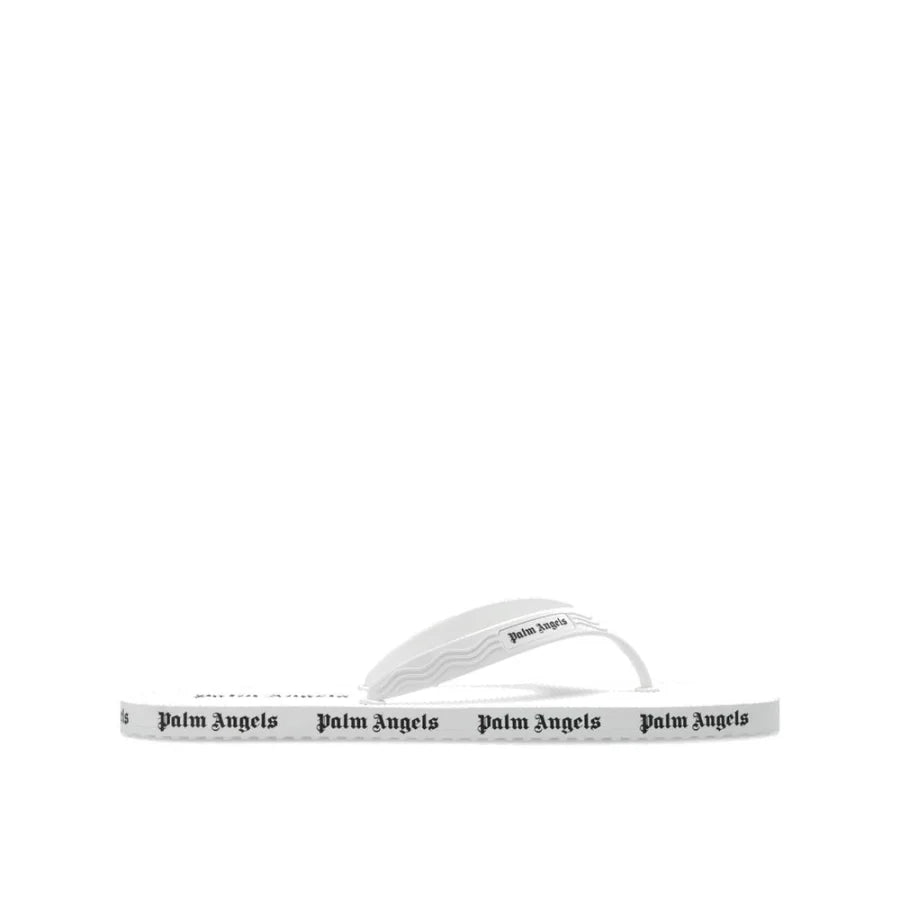 Palm Angels White Rubber Slides