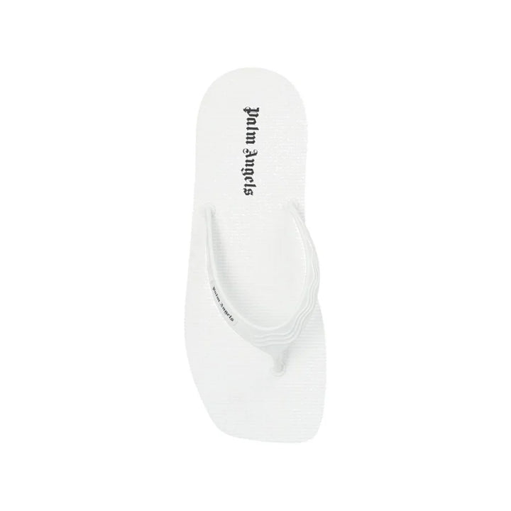 Palm Angels White Rubber Slides