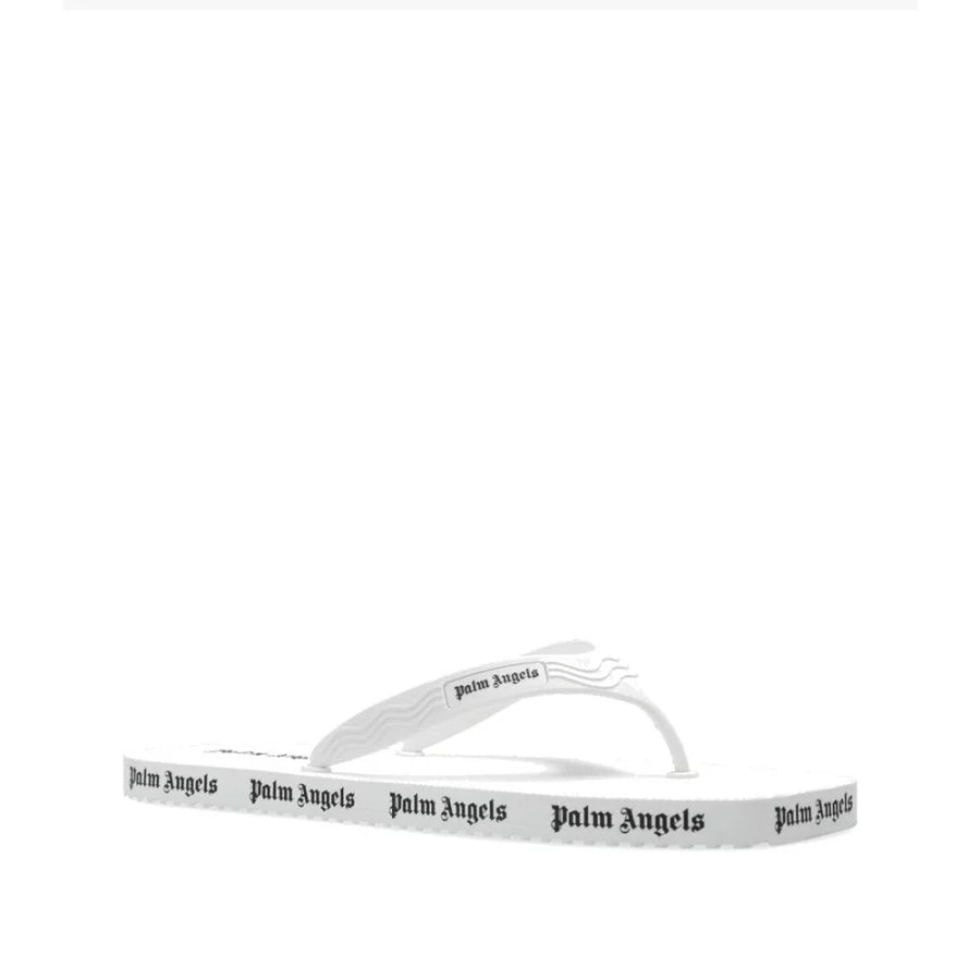 Palm Angels White Rubber Slides