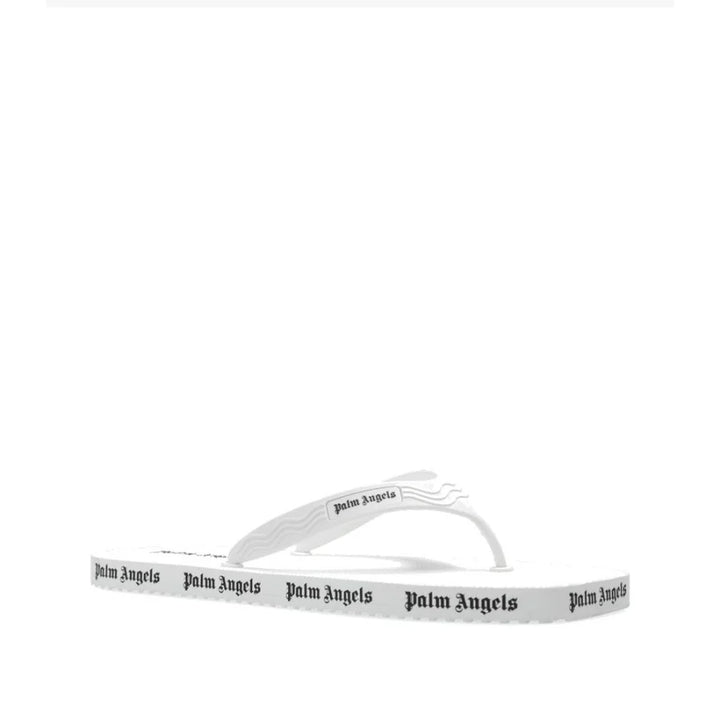 Palm Angels White Rubber Slides