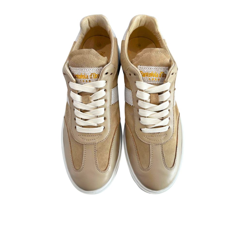 Pantofola D’oro Beige Suede Men Sneaker