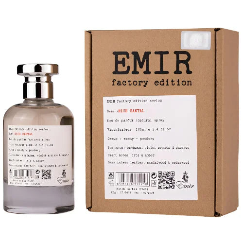 Paris Corner Unisex Fragrance - Emir Factory Edition Rich Santal Eau