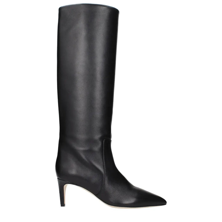 Paris Texas Black Leather Ankle Boots