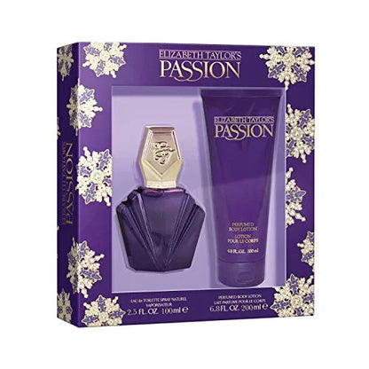Passion Perfume Gift Set for Women with Eau De Toilette and Body Lotion Women’s Sets Elizabeth Taylor