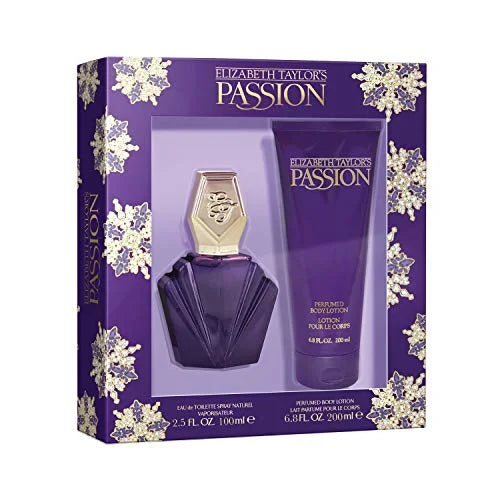 Passion Perfume Gift Set for Women with Eau De Toilette and Body Lotion Women’s Sets Elizabeth Taylor