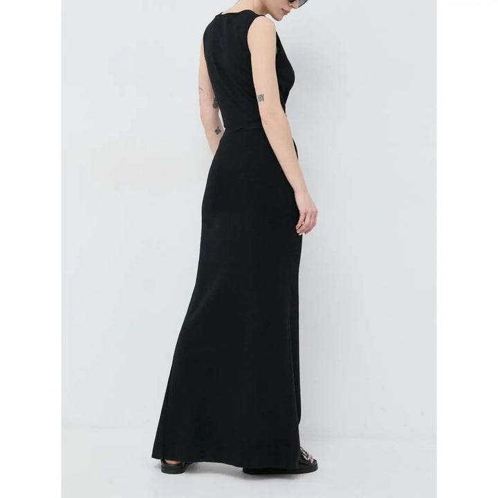 Patrizia Pepe Black Cotton Casual Dress