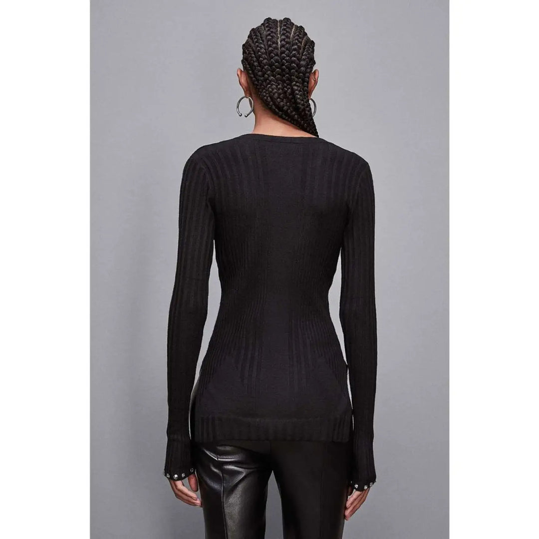 Patrizia Pepe Black Leather Pants