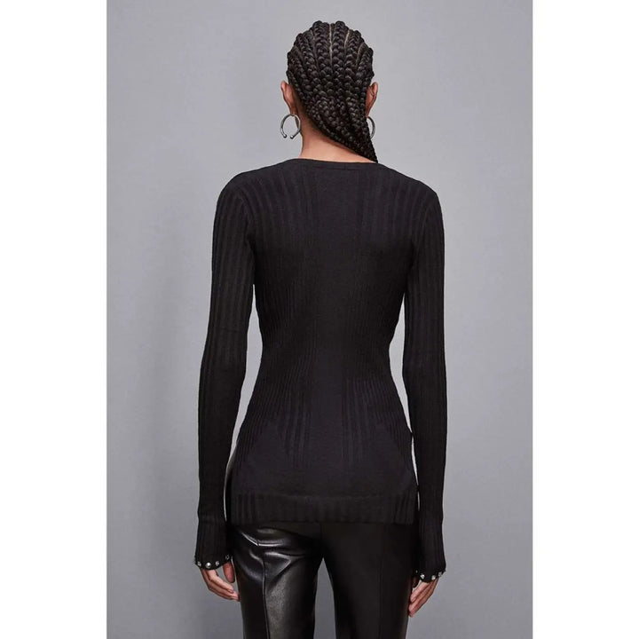 Patrizia Pepe Black Leather Pants