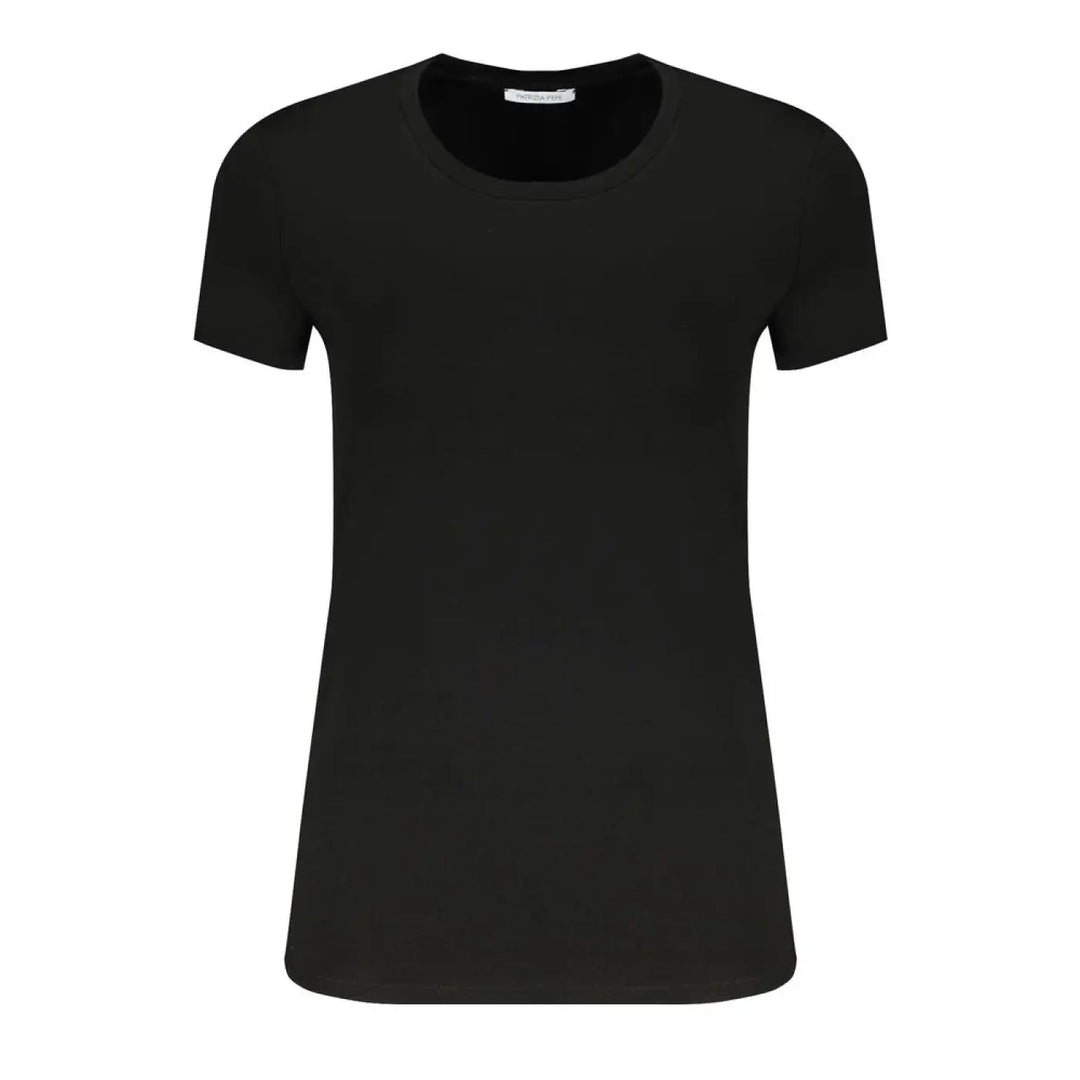 Patrizia Pepe Black Organic Cotton Women T-shirt
