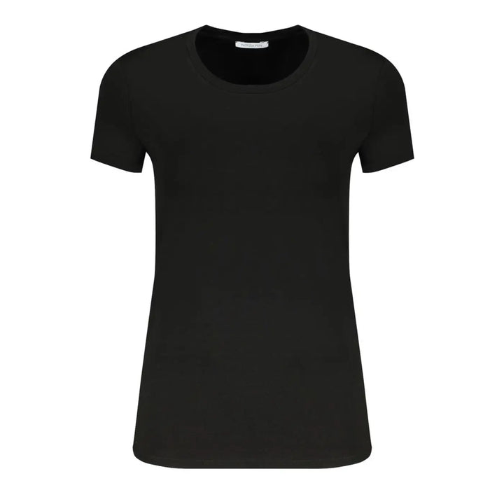 Patrizia Pepe Black Organic Cotton Women T-shirt