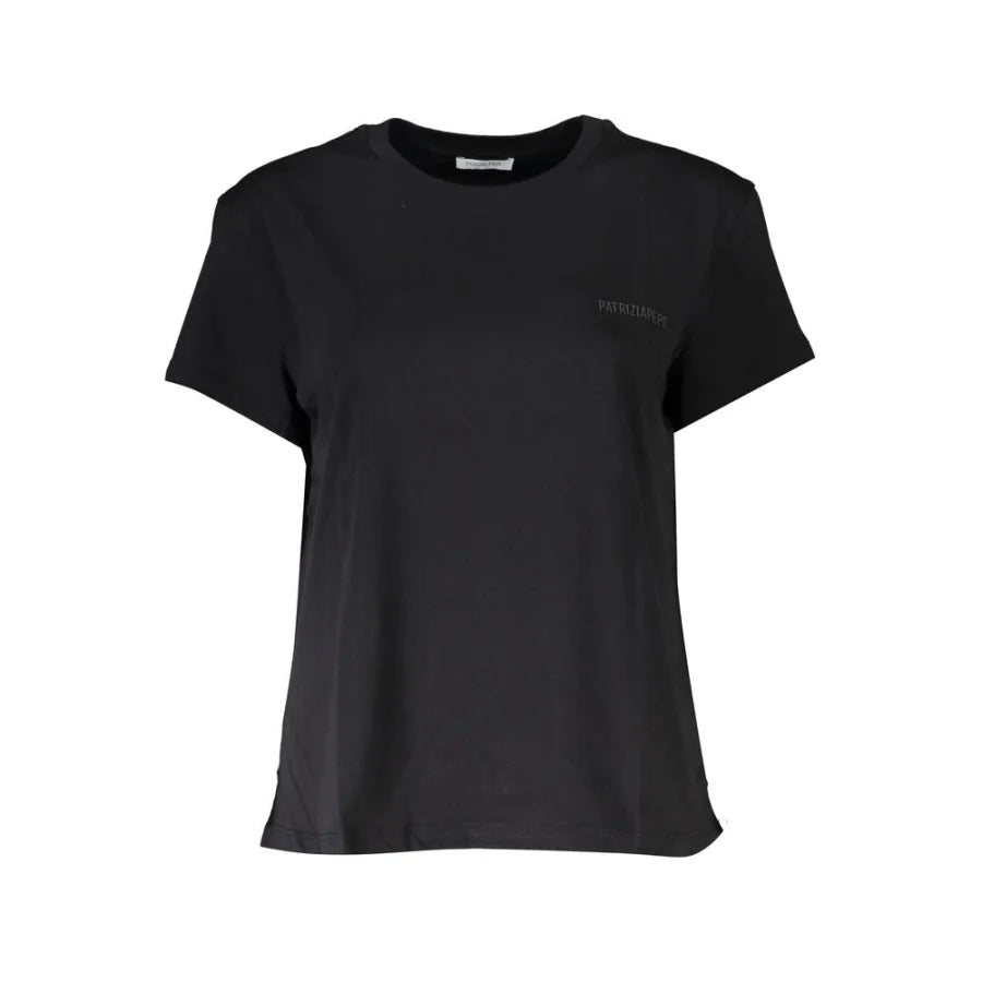 Patrizia Pepe Black Organic Cotton Women T-Shirt