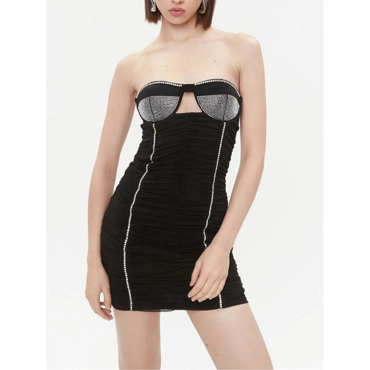 Patrizia Pepe Black Polyamide Cocktail Dress