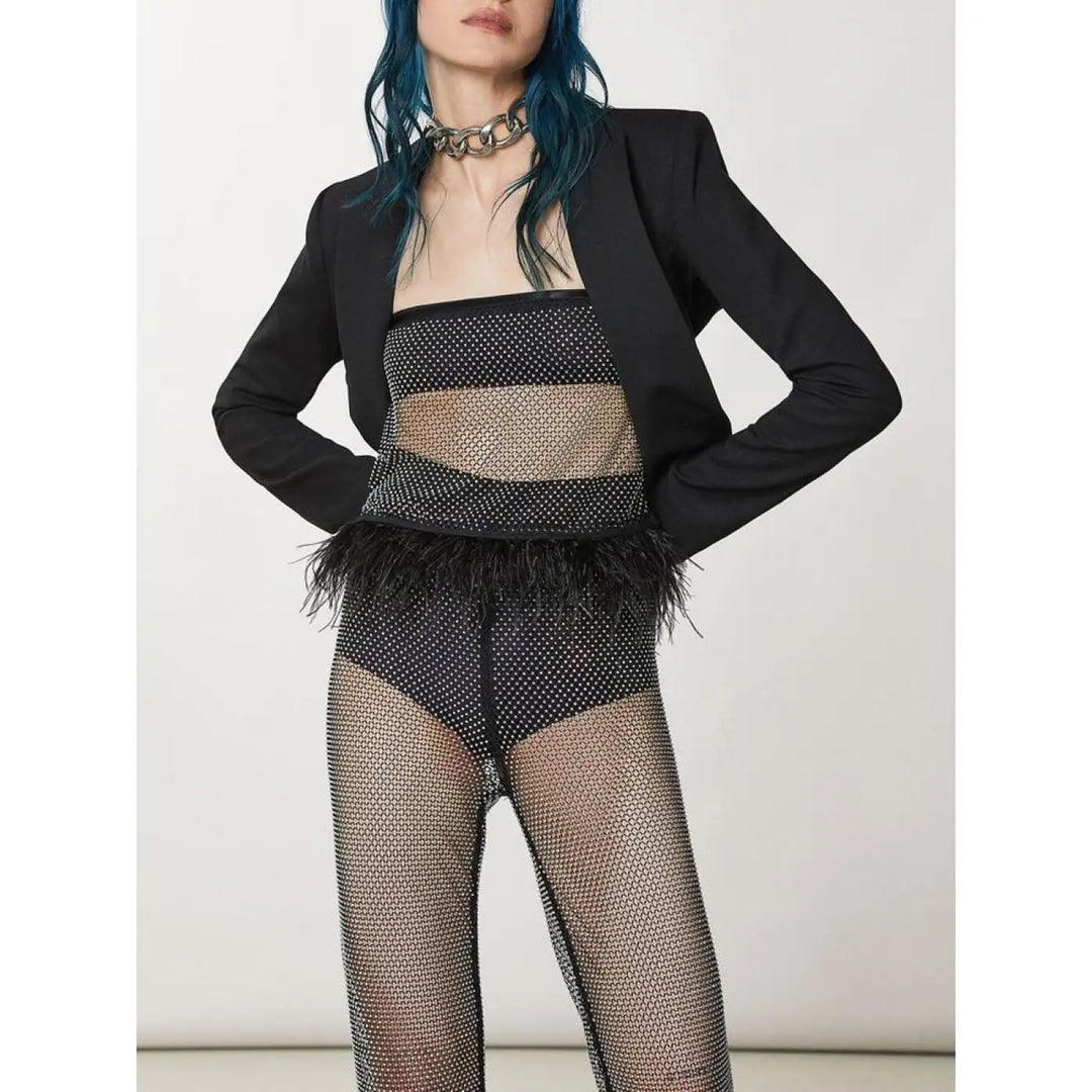 Patrizia Pepe Black Polyester Tank Tops