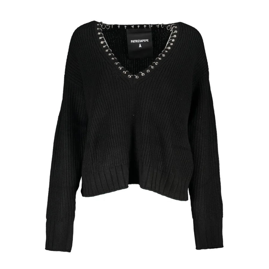 Patrizia Pepe Black Tessuto Women Sweater
