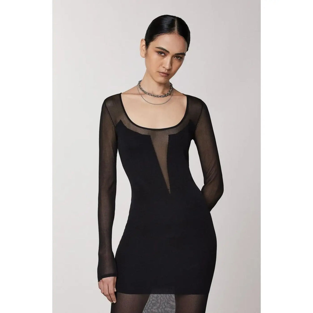 Patrizia Pepe Black Viscose Casual Dress