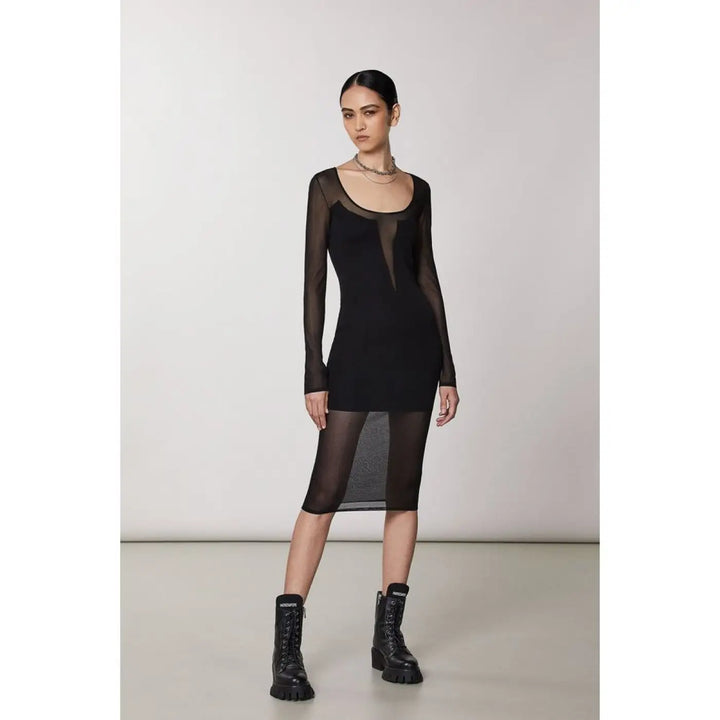 Patrizia Pepe Black Viscose Casual Dress