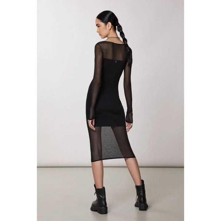 Patrizia Pepe Black Viscose Casual Dress