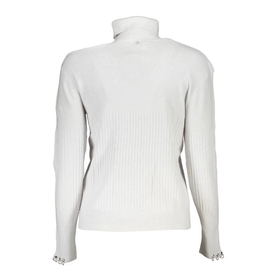 Patrizia Pepe Grigio Poliammide Women Sweater Turtleneck