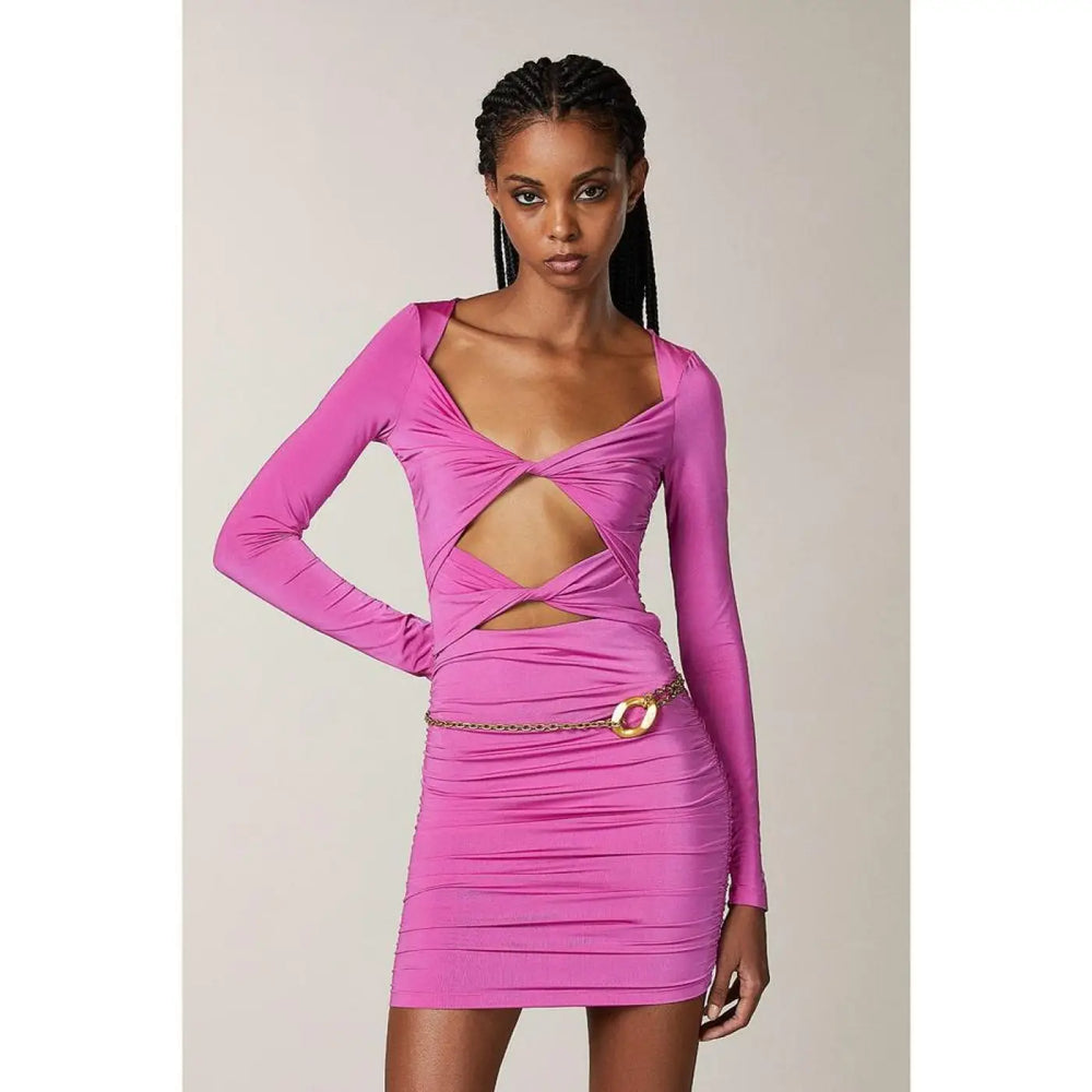 Patrizia Pepe Purple Polyamide Casual Dress