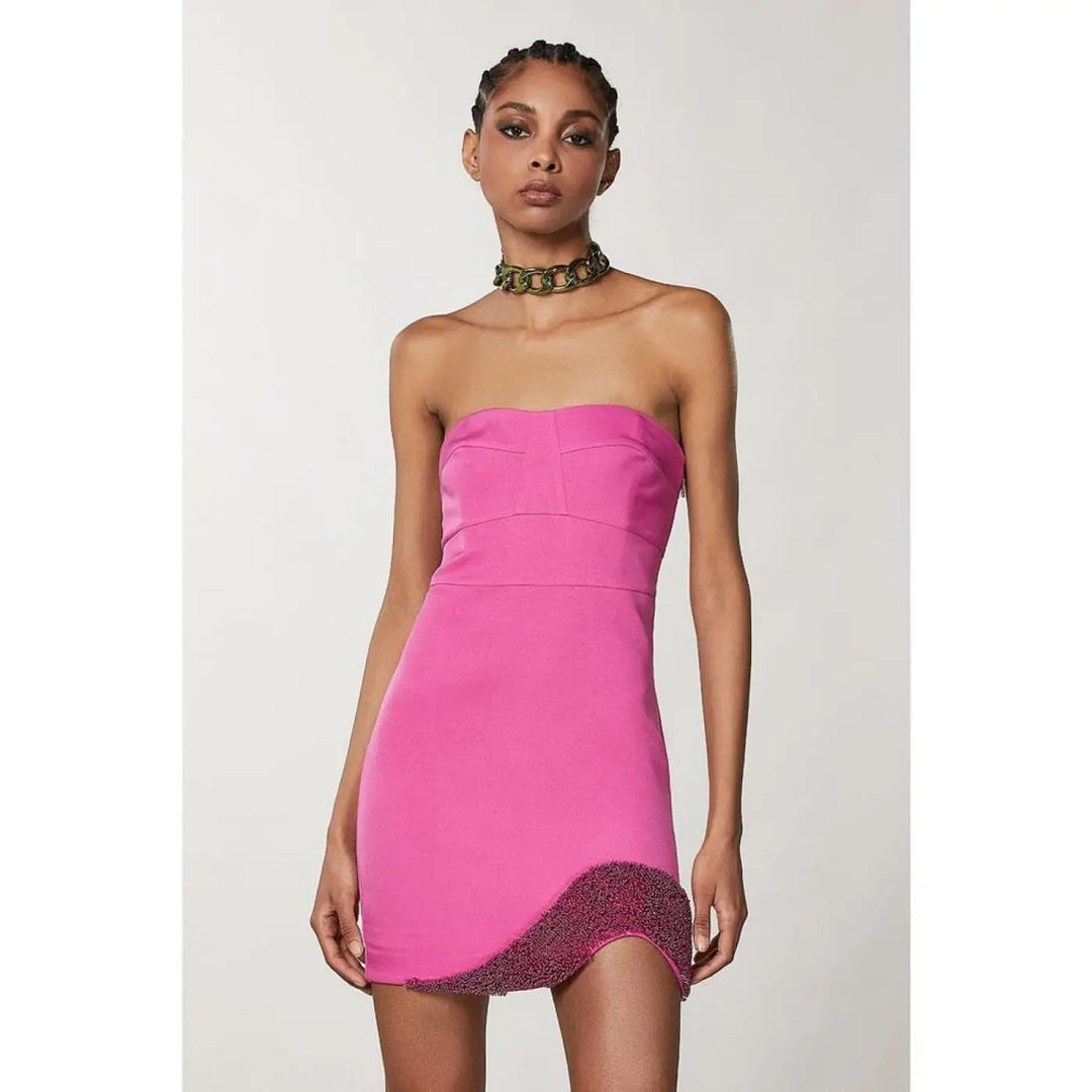 Patrizia Pepe Purple Polyester Cocktail Dress