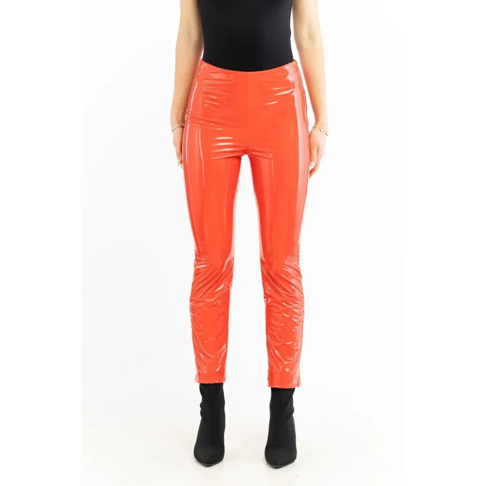 Patrizia Pepe Red Polyethylene Pants