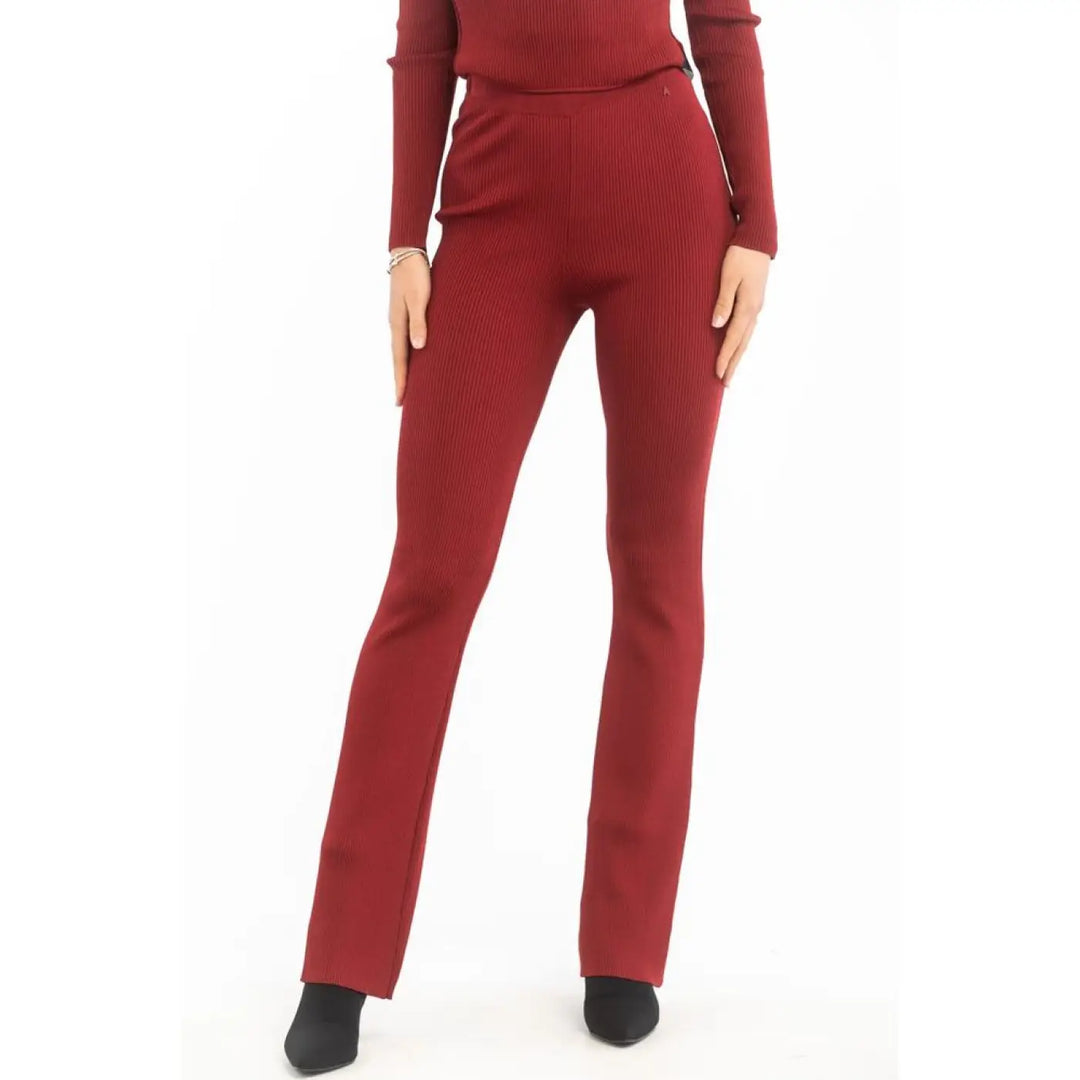 Patrizia Pepe Red Viscose Casual Pants