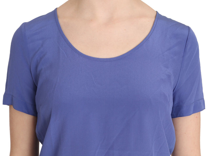 Patrizia Pepe Blouses - Women’s Silk Purple Short Sleeve Casual Top Blouse
