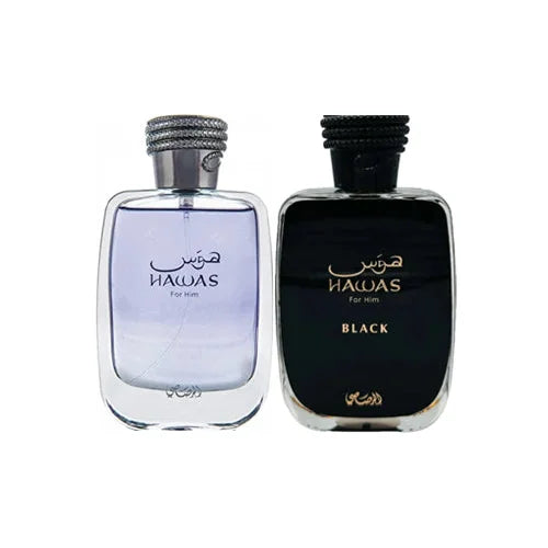 The Perfume Box Men’s Cologne - Rasasi Hawas Pour Homme & Black Bundle