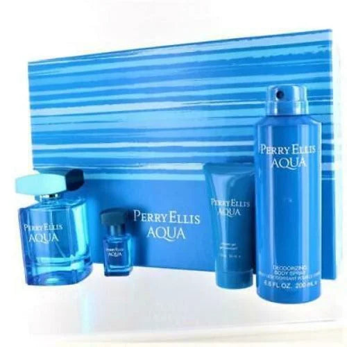 Perry Ellis Aqua Gift Set for Men with Eau De Toilette Spray Men’s Sets