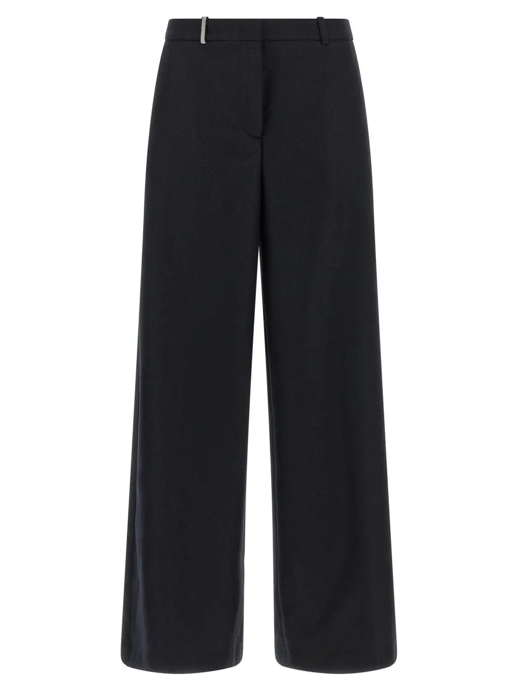 Peserico Blue Virgin Wool Casual Pants
