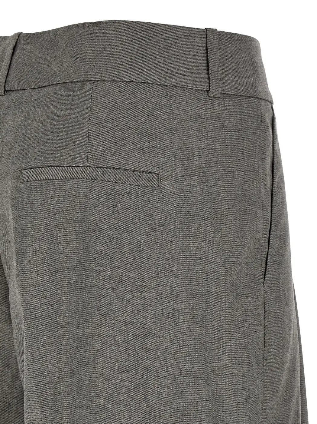 Peserico Gray Virgin Wool Casual Pants