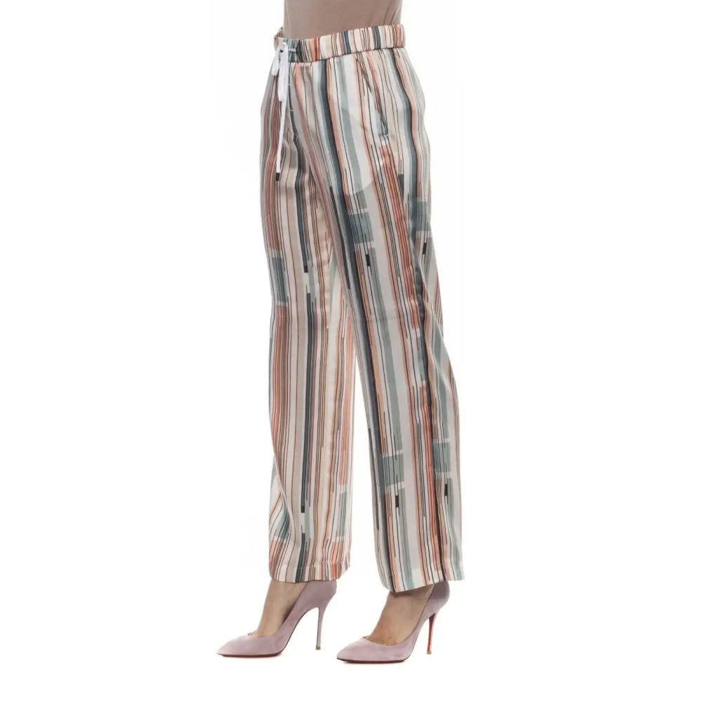 Peserico Multicolor Viscose Casual Pants