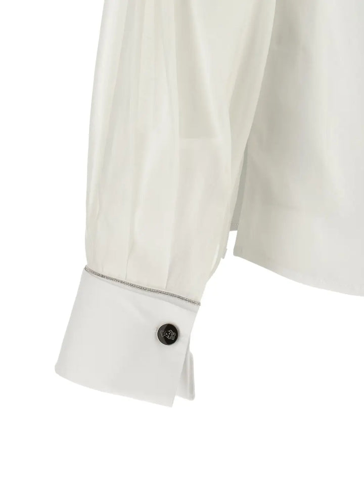 Peserico White Cotton Blouse