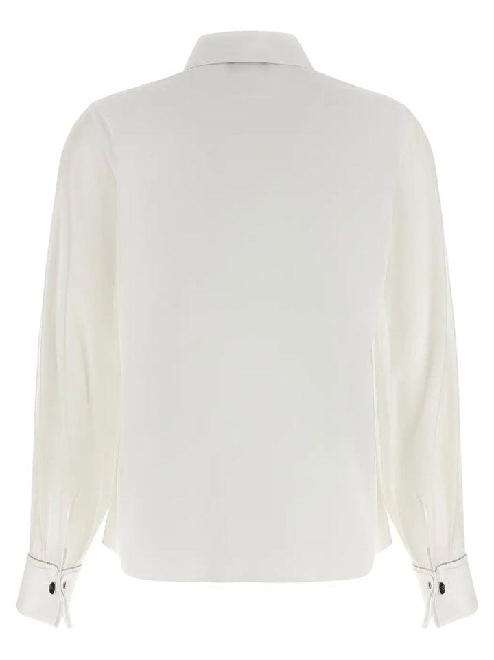 Peserico White Cotton Blouse