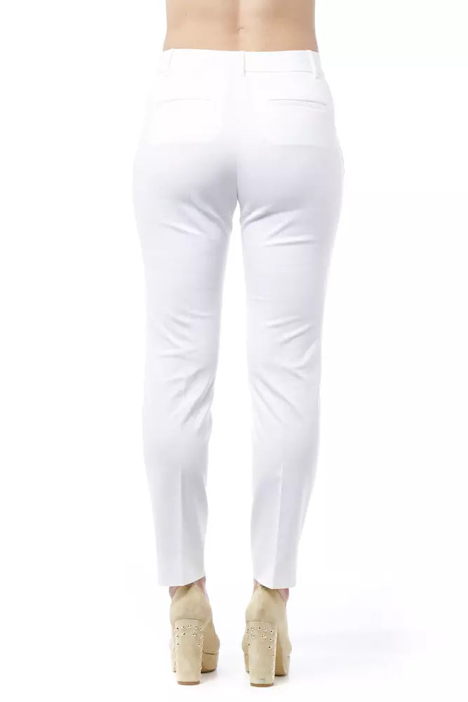 Peserico White Cotton Jeans &amp; Pants